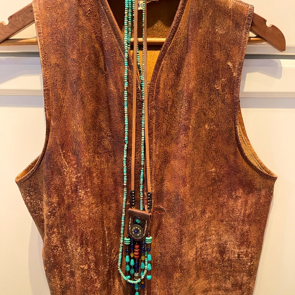 Mens Vintage Leather Vest